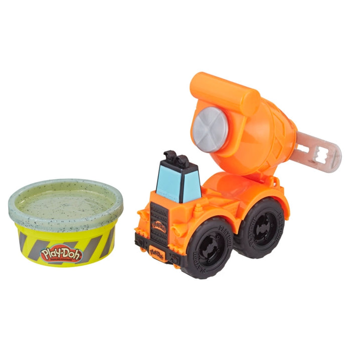 خلاط أسمنت مصغر Play-Doh Wheels بوزن 56 غرام لتجربة بناء آمنة ومرحة للأطفال من هاسبرو