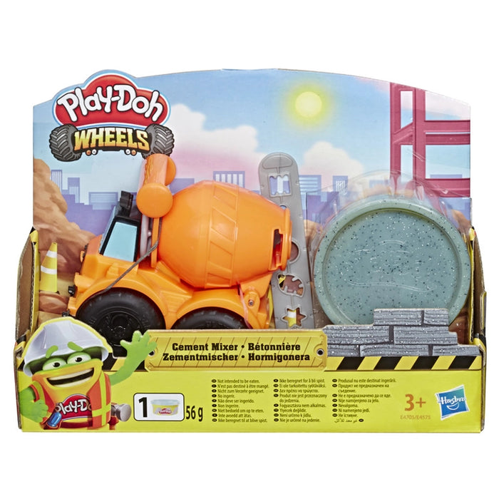 خلاط أسمنت مصغر Play-Doh Wheels بوزن 56 غرام لتجربة بناء آمنة ومرحة للأطفال من هاسبرو