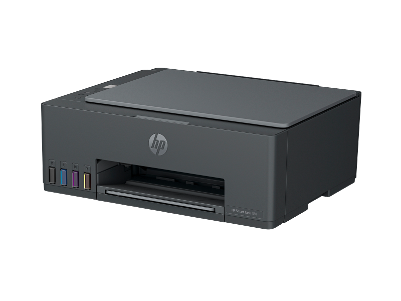 طابعة HP سمارت تانك 581 AIO بجودة طباعة عالية وخزان حبر كبير للاستخدام المنزلي والمكتبي
