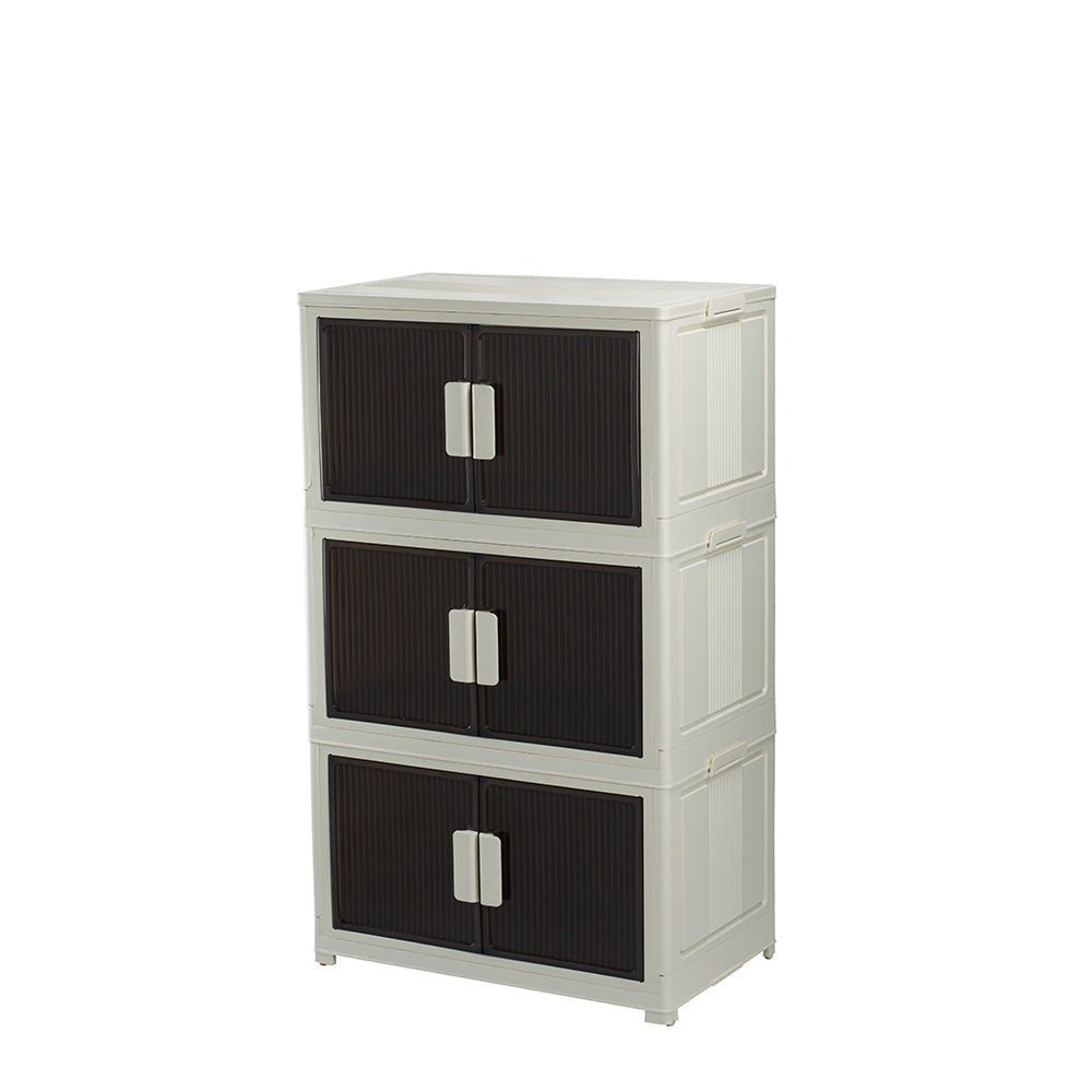 Samba Portable Foldable Triple Plastic Crystal Cabinet