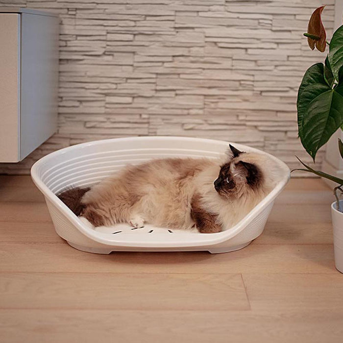 سرير بلاستيكي أبيض مقاس 6 للكلاب من Ferplast