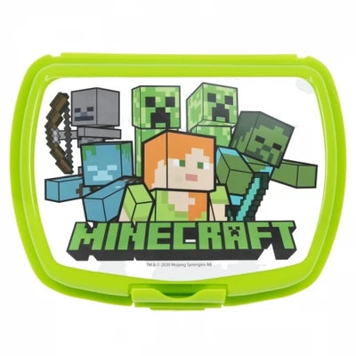صندوق طعام للأطفال STOR Urban بتصميم Minecraft (خالي من BPA) - STOR