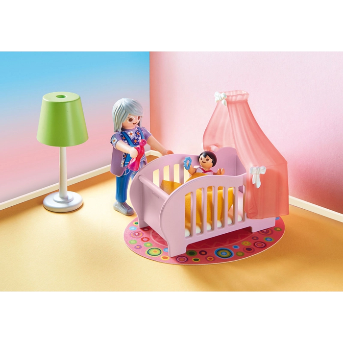 مجموعة nursery - 43 قطعة مع ملحقات، شخصيات قابلة للتحريك ودمج مع بيت الدمى من بلايموبيل