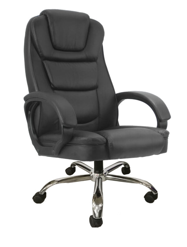 ISCO Premium Leather High Back Executive Chair with Upholstered Armrests ISCO Premium Leather High Back Executive Chair with Upholstered Armrests