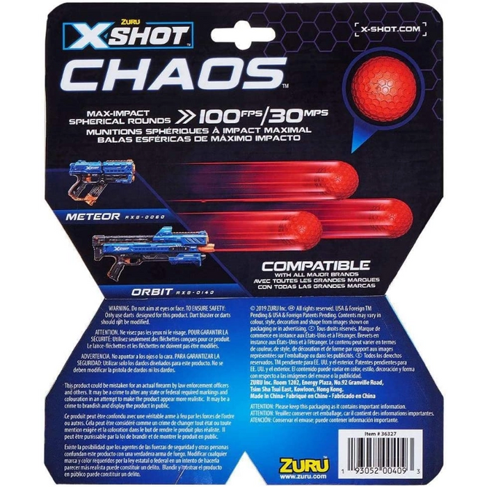 عبوة إعادة تعبئة X-Shot Chaos Blaster (50 جولة) لدقة عالية وسرعة 30 متر من زورو