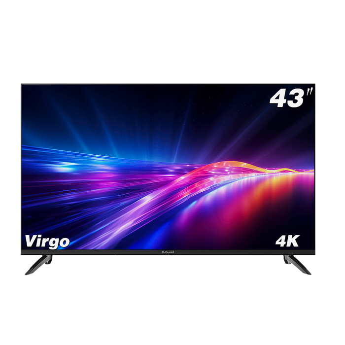 تلفزيون G-Guard فيرجو CG 43 بوصة UHD 4K مع تصميم بدون إطار وتجربة ذكية