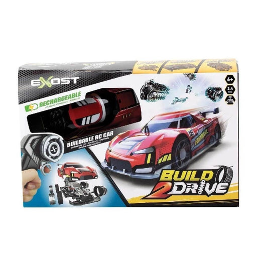 سيارة سباق RC 1:24 من إكزوسست Build 2 Drive مع تحكم 20 متر وقطع سهلة التركيب من سيلفرليت