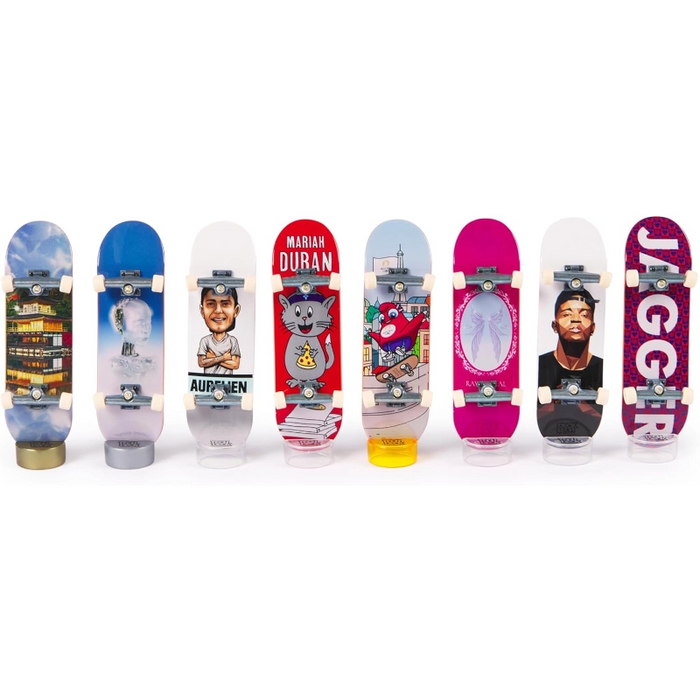 مجموعة Tech Deck الأولمبية 96 مم (8 قطع) مع حوامل وبطاقات تجميع مميزة من سبين ماستر