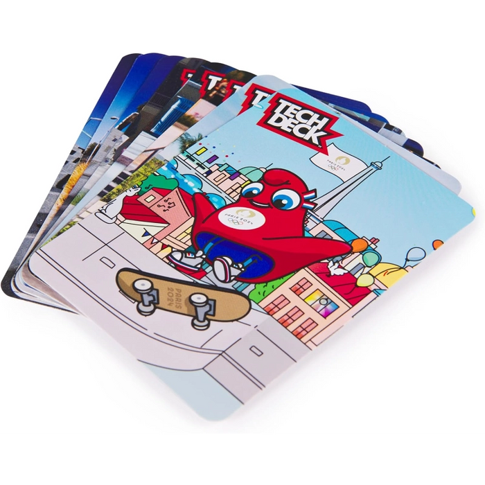 مجموعة Tech Deck الأولمبية 96 مم (8 قطع) مع حوامل وبطاقات تجميع مميزة من سبين ماستر