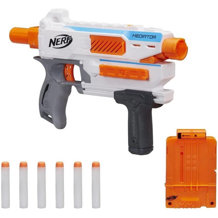 ندفة نيرف N-Strike Modulus Mediator بكليب 6 قذائف وبناء سلاحك الخاص من هاسبرو