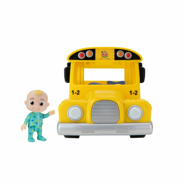 باص المدرسة الموسيقي الأصفر من CoComelon مع شخصية JJ و6 أصدقاء وأغنية "Wheels on the Bus" من جازويرز