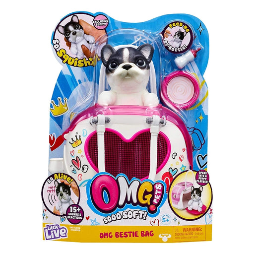حقيبة بيستي من OMG Pets: حقيبة عملية أنيقة مع ملحقات تفاعلية لجروك. من موس