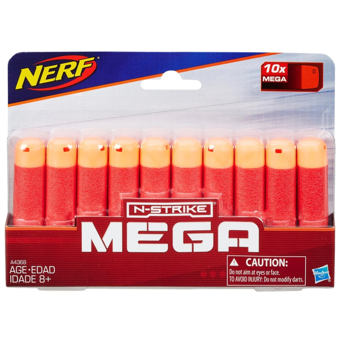 إعادة تعبئة Nerf N-Strike Elite Mega 10 طلقات ميغا آمنة للاستخدام بعيدة المدى من هاسبرو