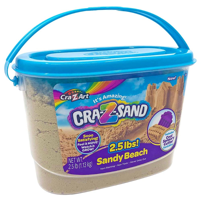 شاطئ رملي Cra-Z-Sand 2.5 رطل بوزن 1.13 كغ، آمن وسهل التنظيف للأطفال من كري-زي-آرت
