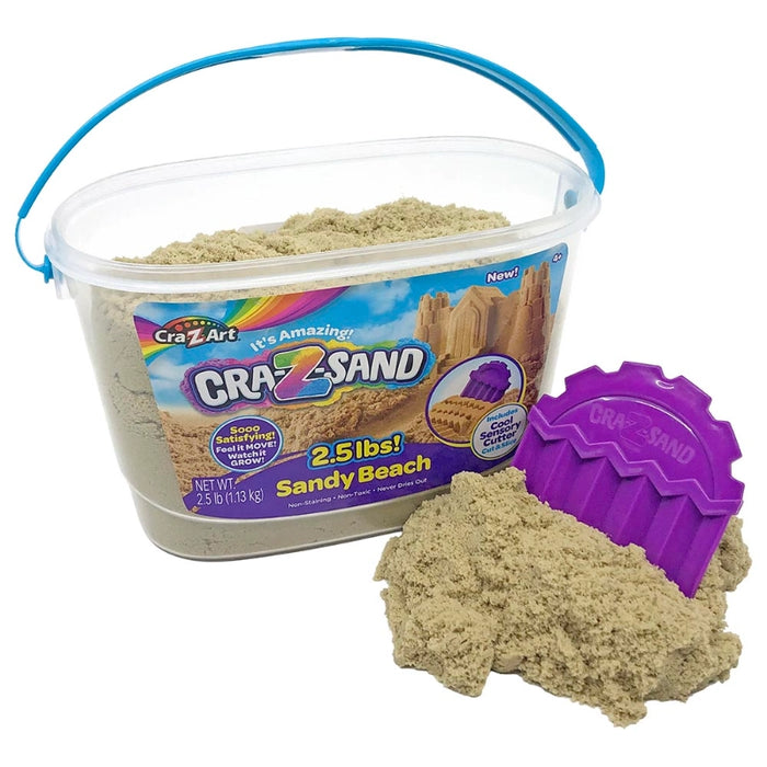 شاطئ رملي Cra-Z-Sand 2.5 رطل بوزن 1.13 كغ، آمن وسهل التنظيف للأطفال من كري-زي-آرت
