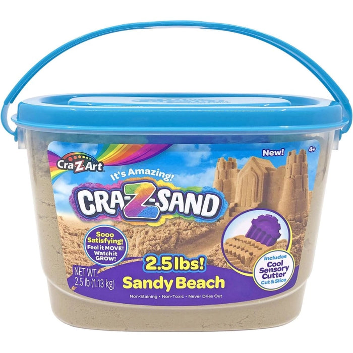 شاطئ رملي Cra-Z-Sand 2.5 رطل بوزن 1.13 كغ، آمن وسهل التنظيف للأطفال من كري-زي-آرت