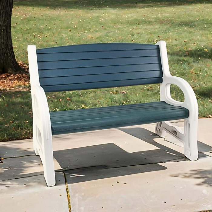 مقعد حديقة بلاستيكي مقاوم للماء 122x67x92 سم بعمر طويل و تصميم خارجي ممتاز