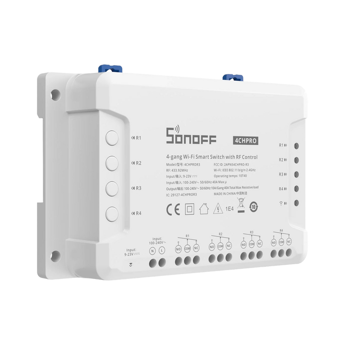 مفتاح ذكي رباعي القنوات للتحكم عبر الواي فاي والتردد اللاسلكي.من SONOFF