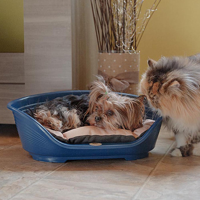سرير بلاستيكي أزرق مقاس 4 للكلاب من Ferplast