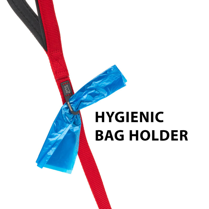 مقود نايلون أحمر 120 سم بمقبض مبطن للكلاب من Ferplast