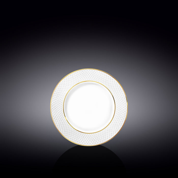 طبق من Wilmax Diamond - أبيض وذهبي