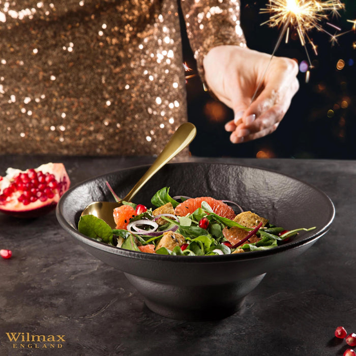 طبق عميق 22.5 سم من Wilmax SlateStone - اسود