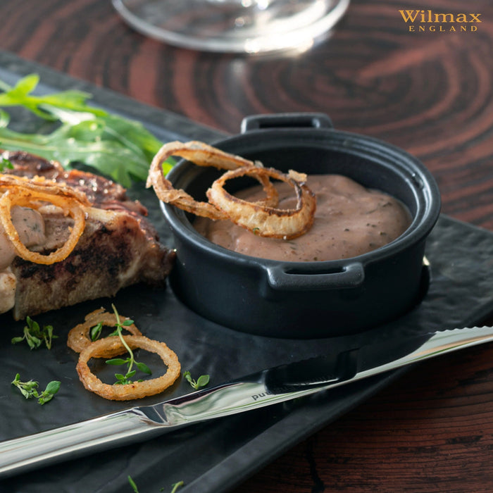 طبق فرن 10*3.7 سم من Wilmax SlateStone - اسود