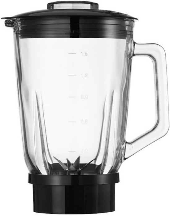 خلاط زجاجي يوفيسا قدرة 1000 واط وعاء 1.5 لتر شفرات ستانلس ستيل