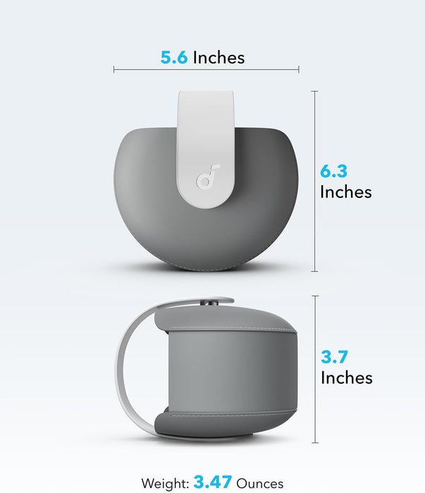 حقيبة سفر من أنكر لسماعات ساوندكور أنيقة وخفيفة الوزن - رمادي