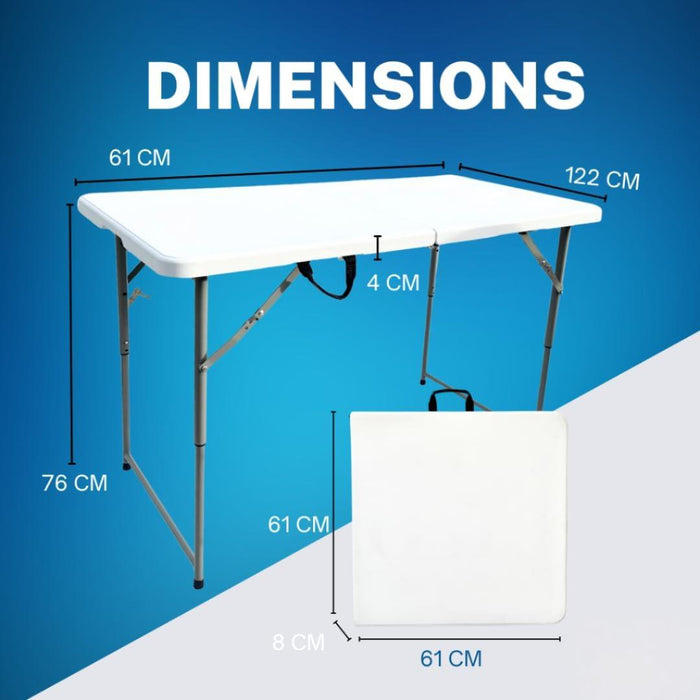 طاولة بلاستيكية قابلة للطي Adjustable 4 أقدام مناسبة للاستخدام الخارجي