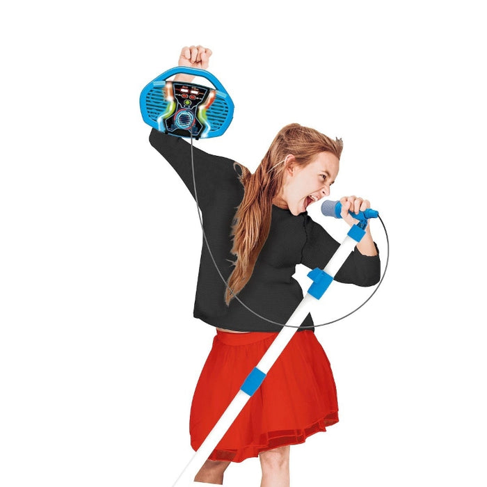 ميكروفون Cool Kidz 2 في 1 مع قاعدة قابلة للتعديل وشاشة صوت مضيئة من وين فن