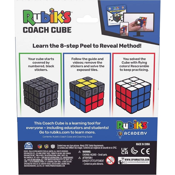 مكعب روبيك كوتش 3x3 مع تعليمات شاملة ودروس فيديو للمبتدئين من سبين ماستر