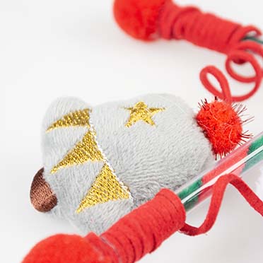 عصا لعب عيد الميلاد حريرية للقطط من Duvo