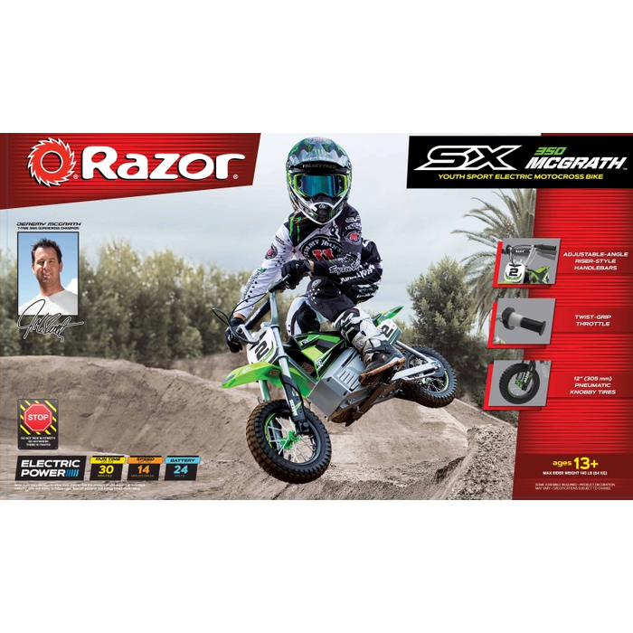 SX350 ديرت روكت مكغراث - أخضر بإطارات 12" لتحسين تجربة القيادة على جميع التضاريس من ريزر