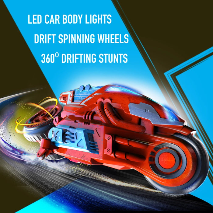 إكزوس موتودريفت X مقياس 1:18 بدراجات نارية عن بعد وحركات انزلاق 360 درجة مع تأثيرات LED زرقاء من سيلفرليت