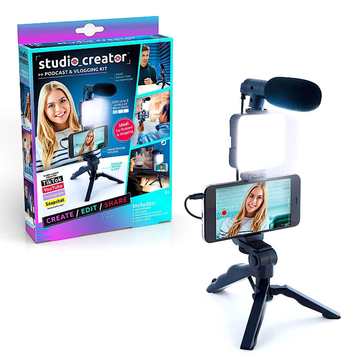 عدة الفلوغ الاحترافية مع ضوء 20 سم وحامل هاتف وطاولة لمحتوى متميز من كانال تويز