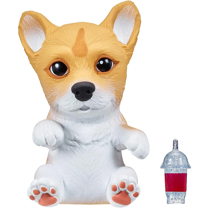 OMG Pets حزمة واحدة - كورجي مع ألعاب تفاعلية وصوت كلب حقيقي وصوت تغذية مريح من موس