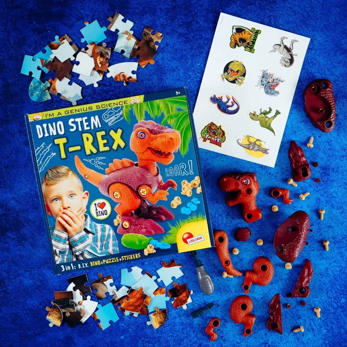 اصنع ديناصور T-Rex الذكي الخاص بك! تعلم STEM مع مجموعة بناء ممتعة للأطفال من ليشياني