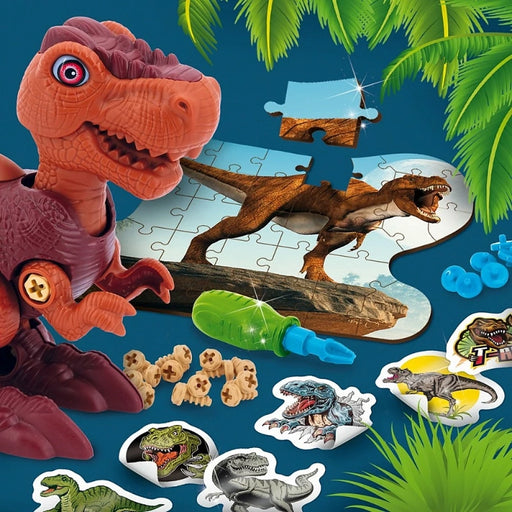 اصنع ديناصور T-Rex الذكي الخاص بك! تعلم STEM مع مجموعة بناء ممتعة للأطفال من ليشياني