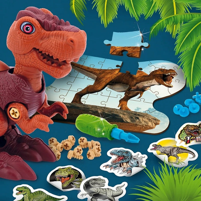 اصنع ديناصور T-Rex الذكي الخاص بك! تعلم STEM مع مجموعة بناء ممتعة للأطفال من ليشياني