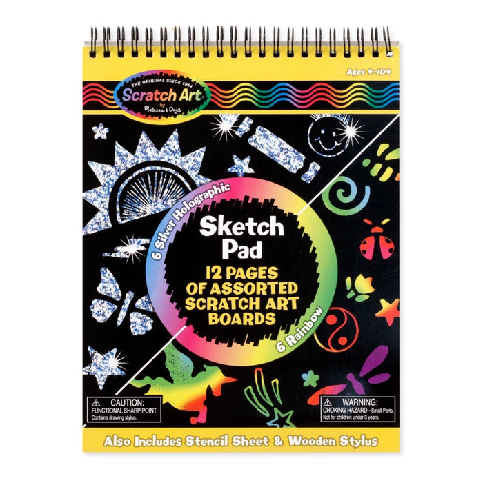 كتاب لوحات الرسم بالScratch Art مع 12 صفحة ملونة وتصاميم مذهلة لخدشها بسهولة من ميليسا آند دوغ