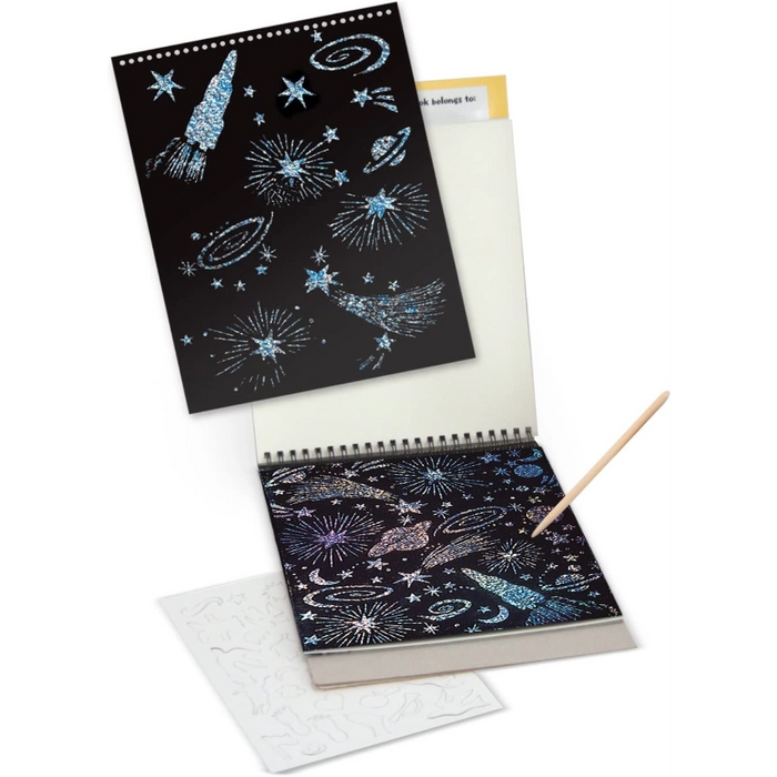 كتاب لوحات الرسم بالScratch Art مع 12 صفحة ملونة وتصاميم مذهلة لخدشها بسهولة من ميليسا آند دوغ