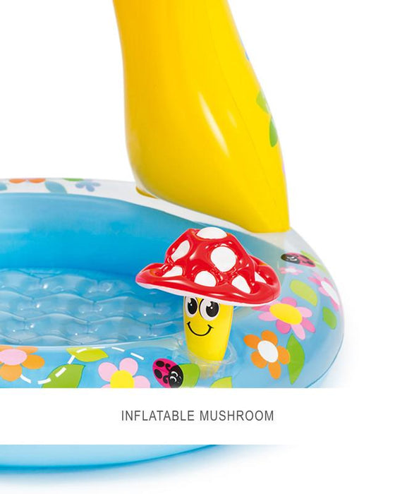 Inflatable floor mushroom umbrella pool