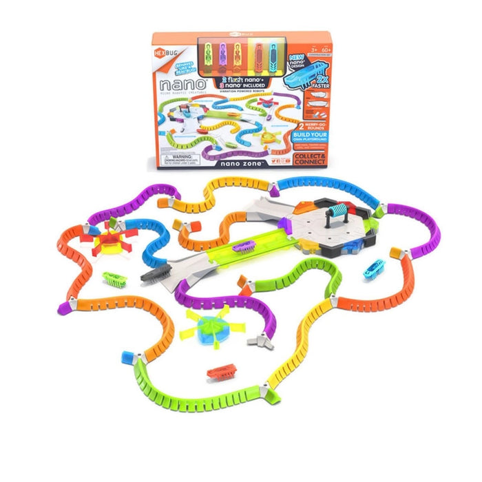 HEXBUG نانو زون: ملعب تفاعلي للأطفال مع مسارات وعقبات ملونة لتعزيز الإبداع من سبين ماستر