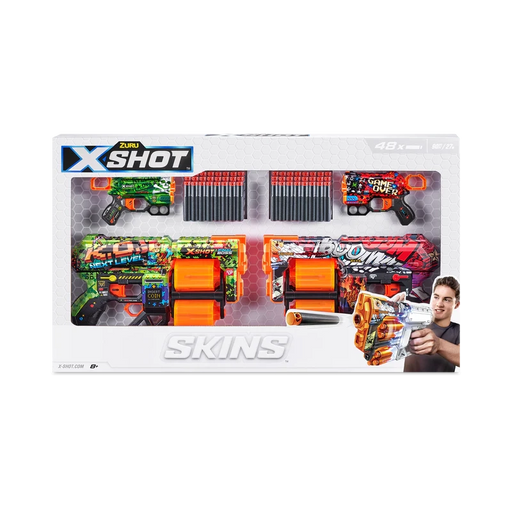 مجموعة X-Shot Skins دريد وتهديد بسعة 12 سهم ومدى 27 متر مع دقة ورمي سريع. من زورو