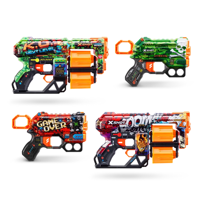 مجموعة X-Shot Skins دريد وتهديد بسعة 12 سهم ومدى 27 متر مع دقة ورمي سريع. من زورو
