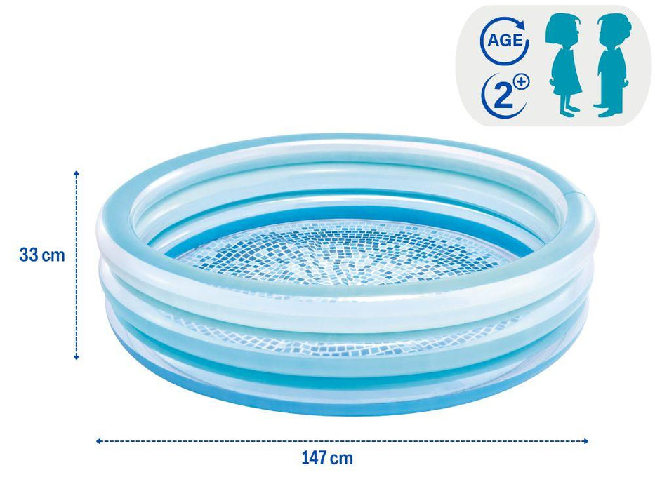 حوض سباحة قابل للنفخ للأطفال من INTEX بلون أزرق بليس