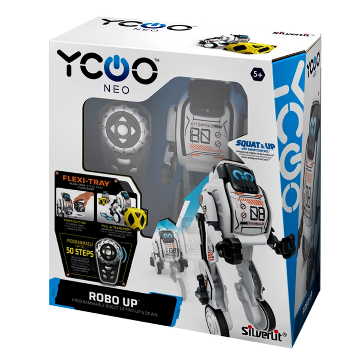 روبوت قابل للبرمجة Robo Up مع 4 ألعاب مدمجة ووحدة تحكم للتحكم الذكي من سيلفرليت