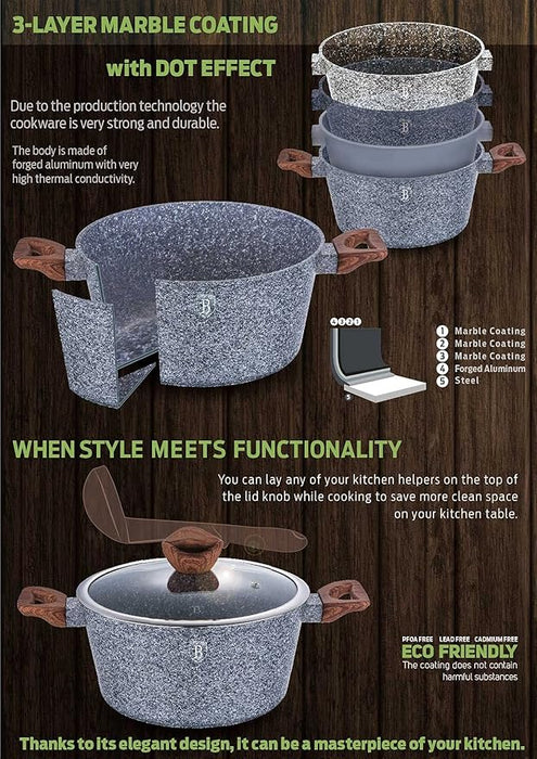 طقم طناجر  5 قطع من Berlinger Haus - فورست لاين