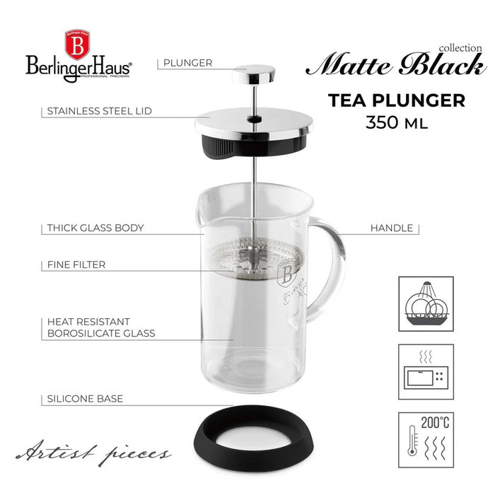 محضرة قهوة/شاي 350مل من Berlinger Haus - ستيل